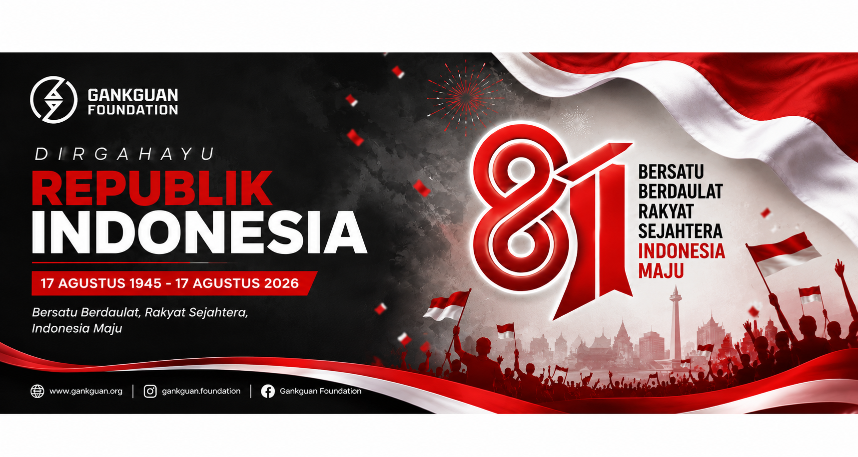 Dirgahayu Republik Indonesia ke-81, Bersatu Berdaulat, Rakyat Sejahtera, Indonesia Maju